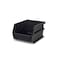 Triton Products Stacking Hanging Interlocking Bins, Polypropylene, Black, 5-3/8" L x 4-1/8" W x 3" H, 6 CT 3-210BK-6 - alternate 2
